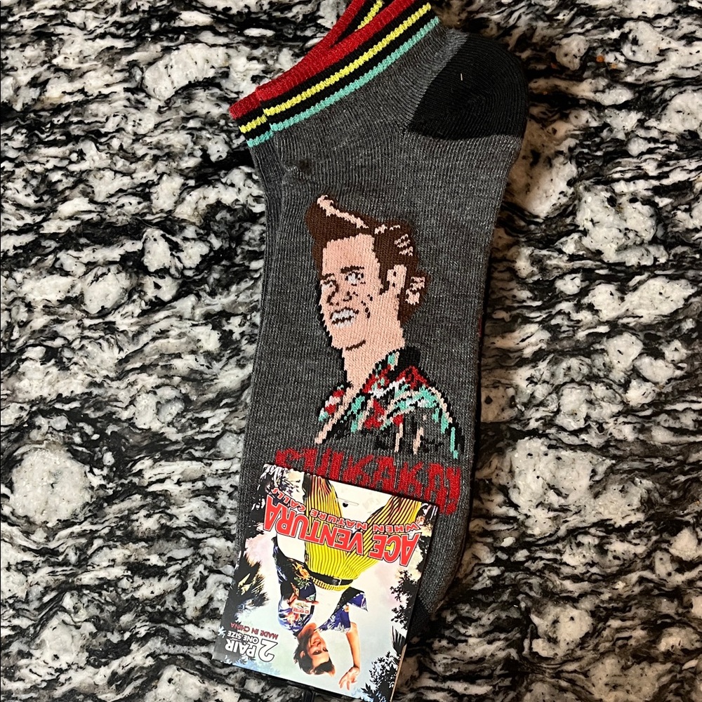 Ace Ventura Character Gray Socks